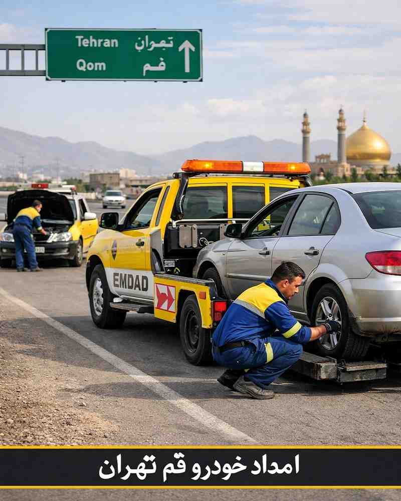 امداد خودرو جاده قم تهران